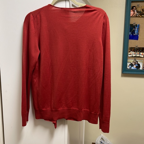 Louis Vuitton ruffled rust button down cardigan - Picture 11 of 11